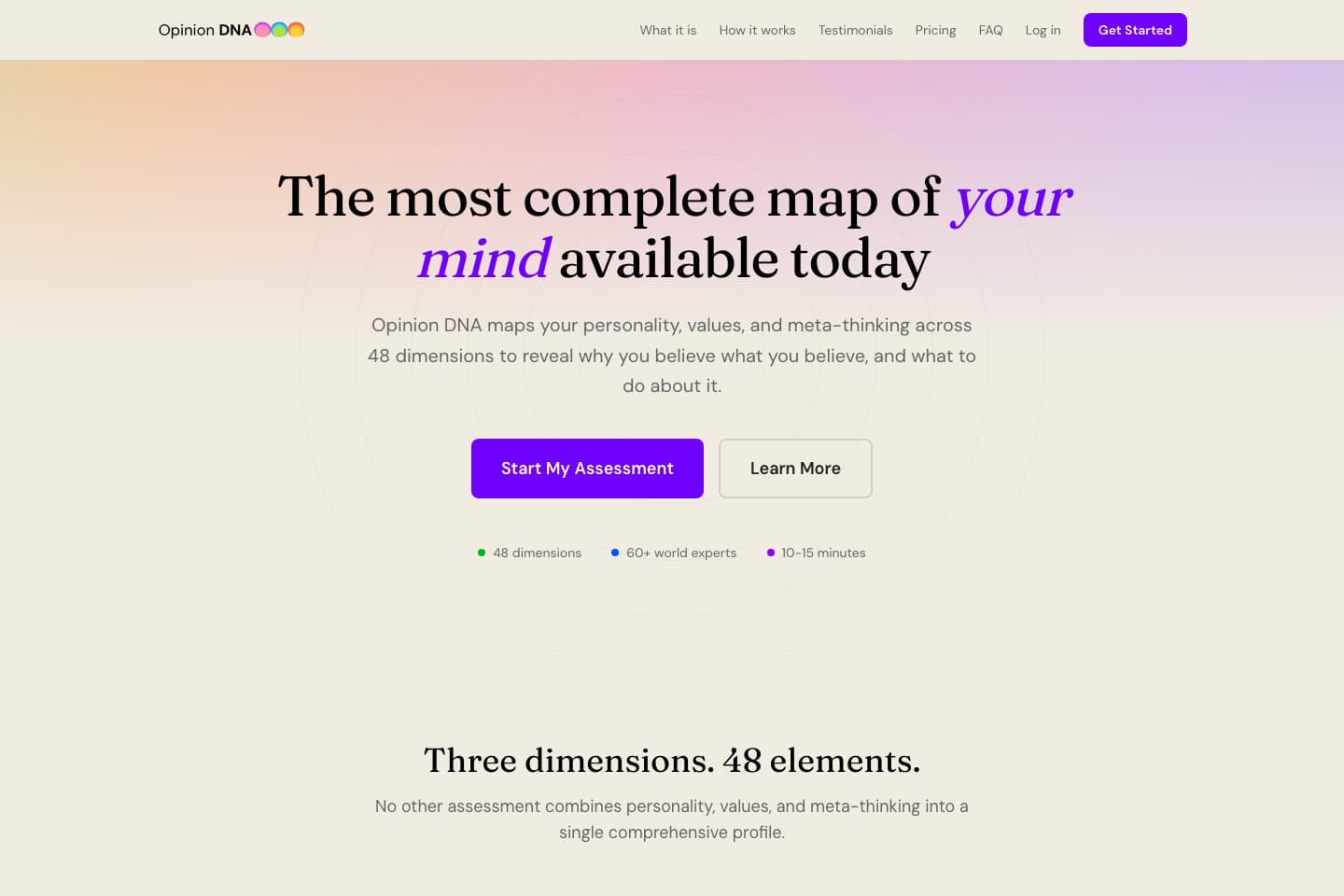 Opinion DNA website