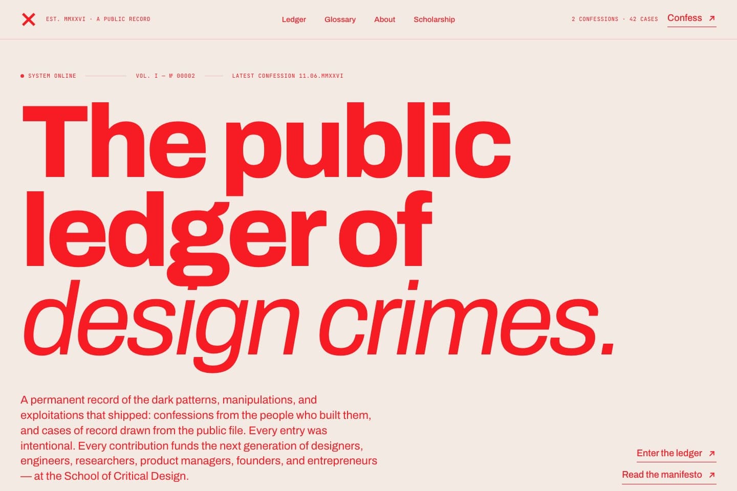 Reparations.design website